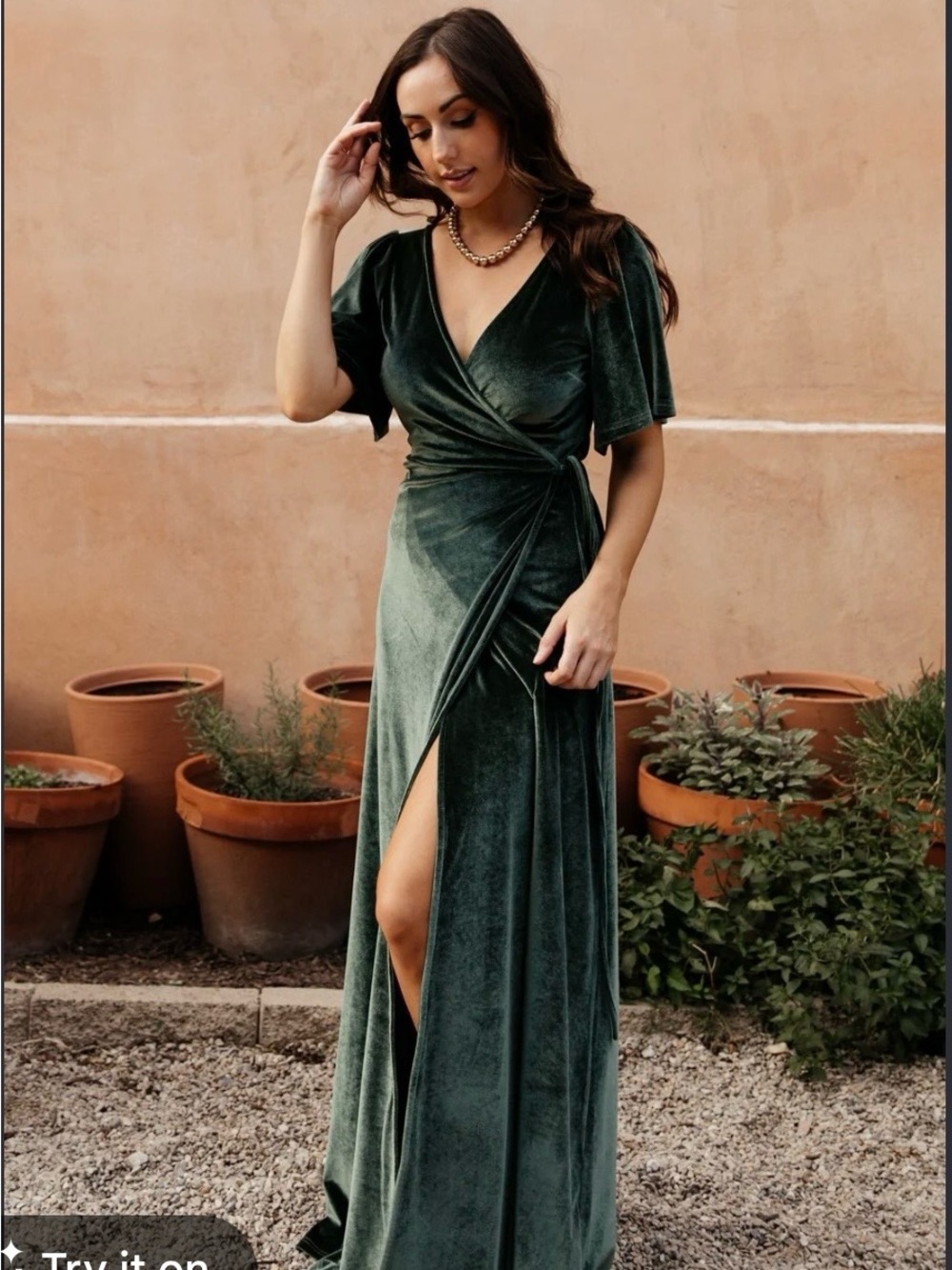 Baltic Born Meghan Velvet Wrap Maxi Dress